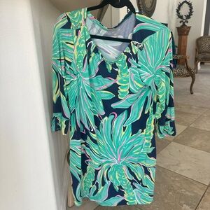 Lilly Pulitzer Vibrant Leaf Print Dress